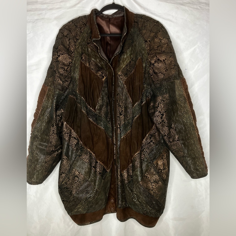 Zaspel VTG leather patchwork jacket